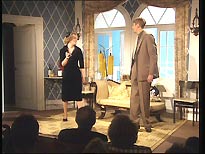 On stage: Michelle Holmes as Yvonne Sparrow, and Nicholas Lyndhurst as her husband, Gary