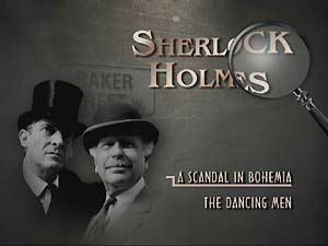 Example menu screen, showing Jeremy Brett and...err...Edward Hardwicke, who isn't actually in these episodes...