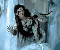 A zombie trapped in a bridal gowns shop, in Day of the Dead.